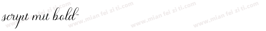 script mit bold字体转换